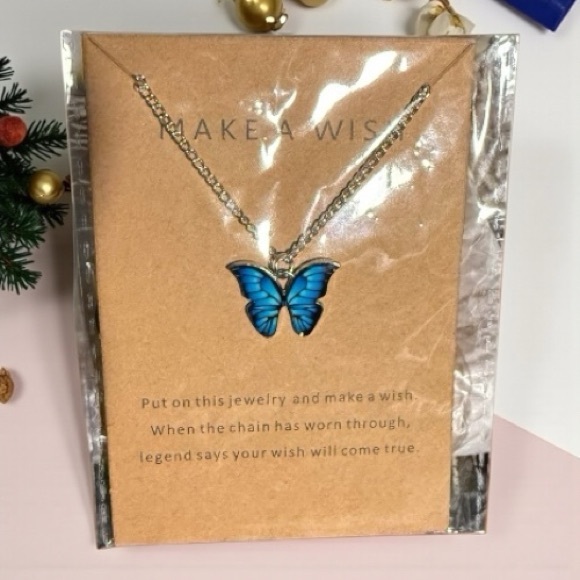 Make A Wish Butterfly Necklace - Picture 2 of 4